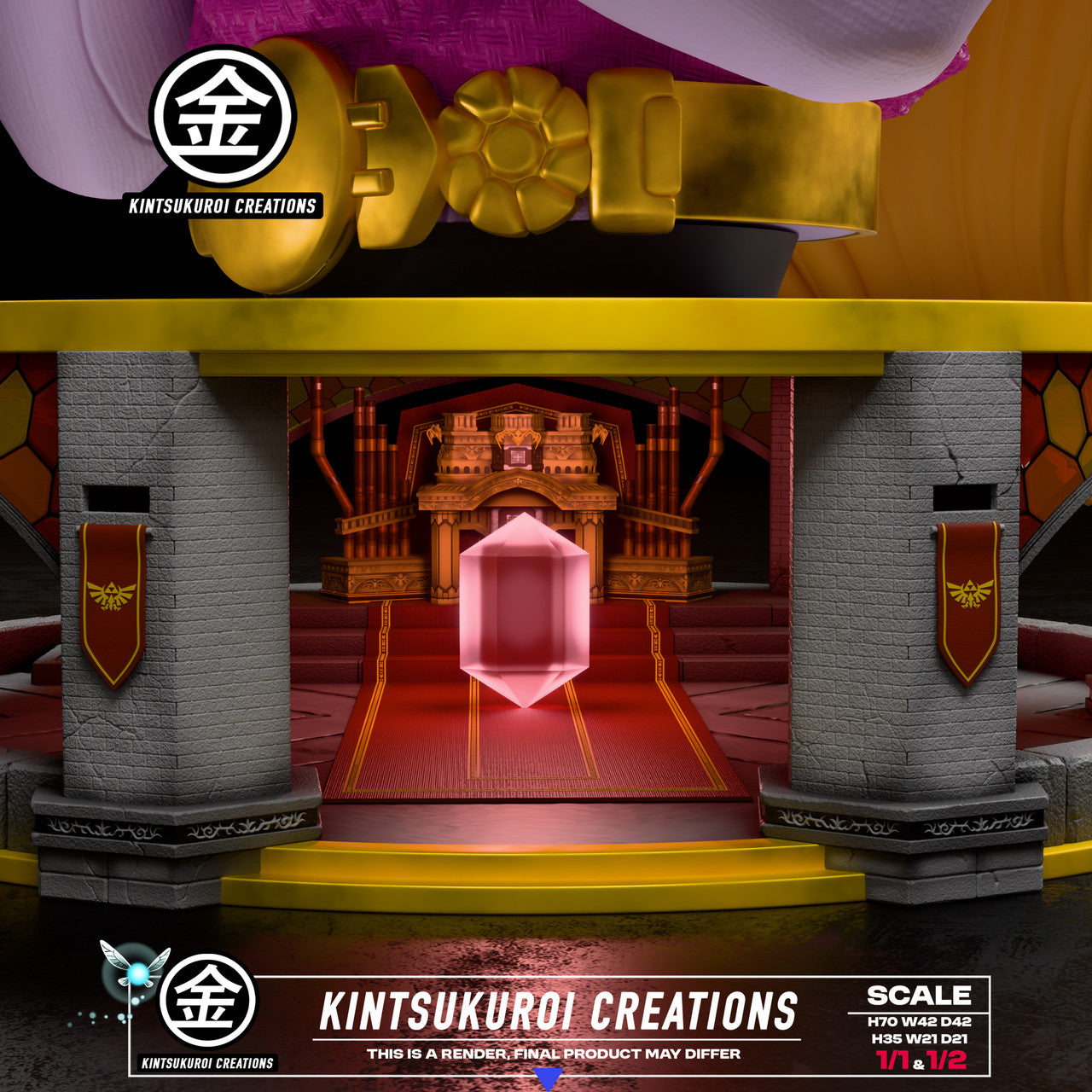 The Legend of Zelda - Adult Zelda bust | 1:2/1:1 Resin Statue | by Kintsukuroi Creations