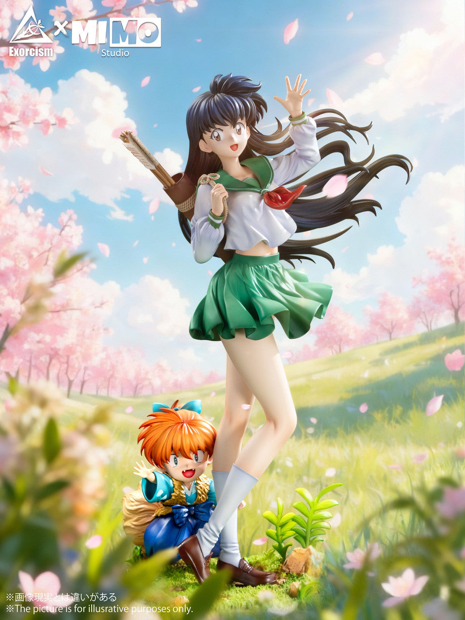Inuyasha - Higurashi Kagome & Shippo | 1:6 Resin Statue | by Exorcism & Mimo Studio