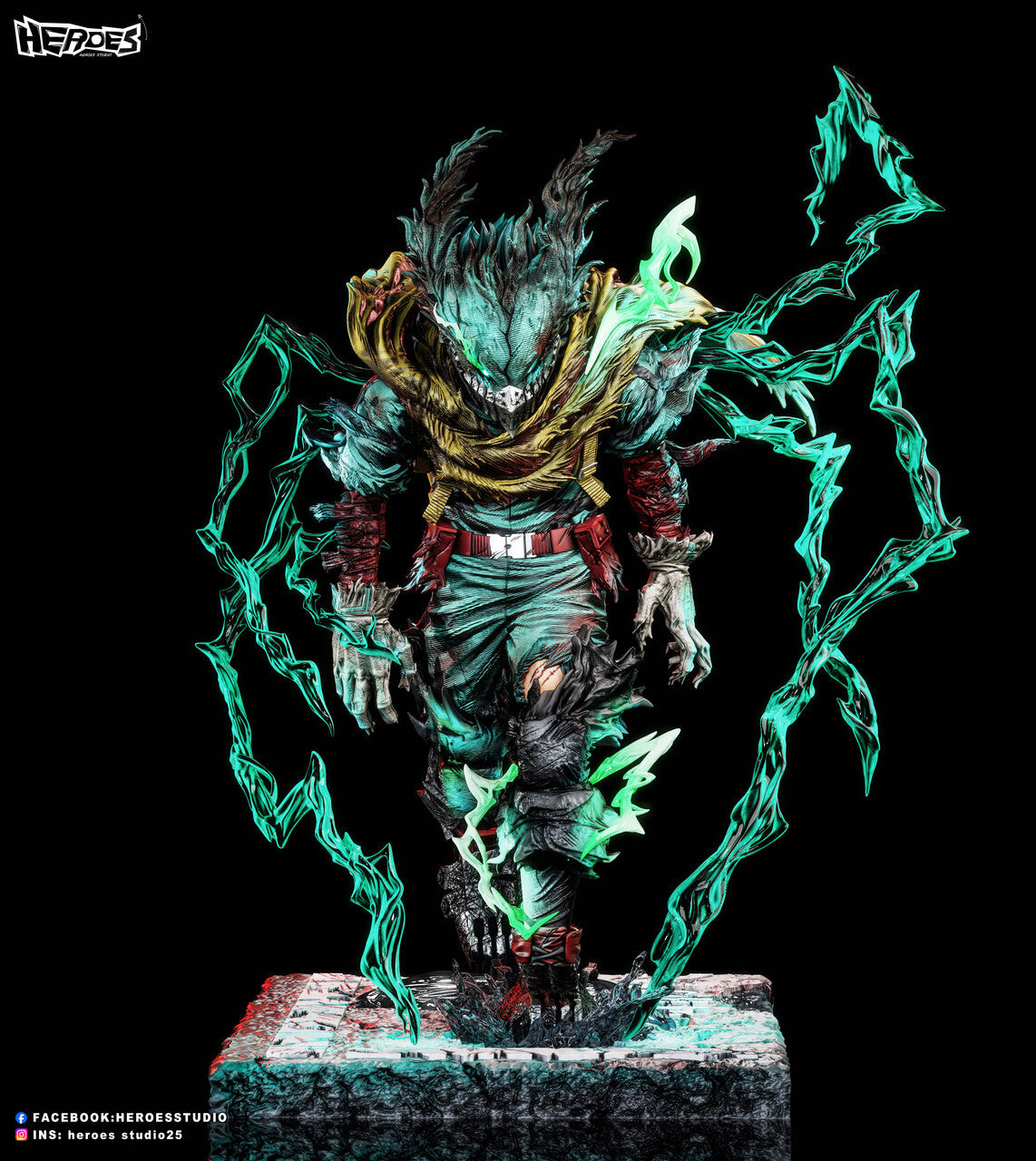 My Hero Academia - Dark Deku 2 | 1:6 Resin Statue | by Heroes Studio