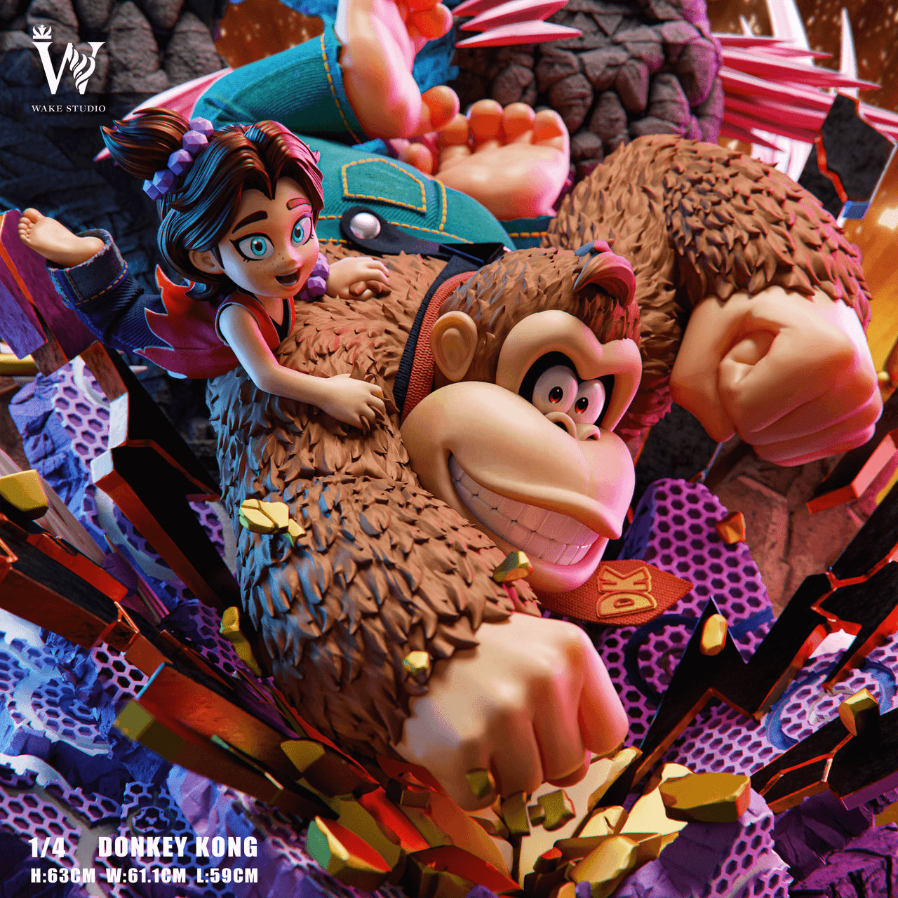 Donkey Kong - Bananza | 1:4 Resin Statue | by Wake Studio