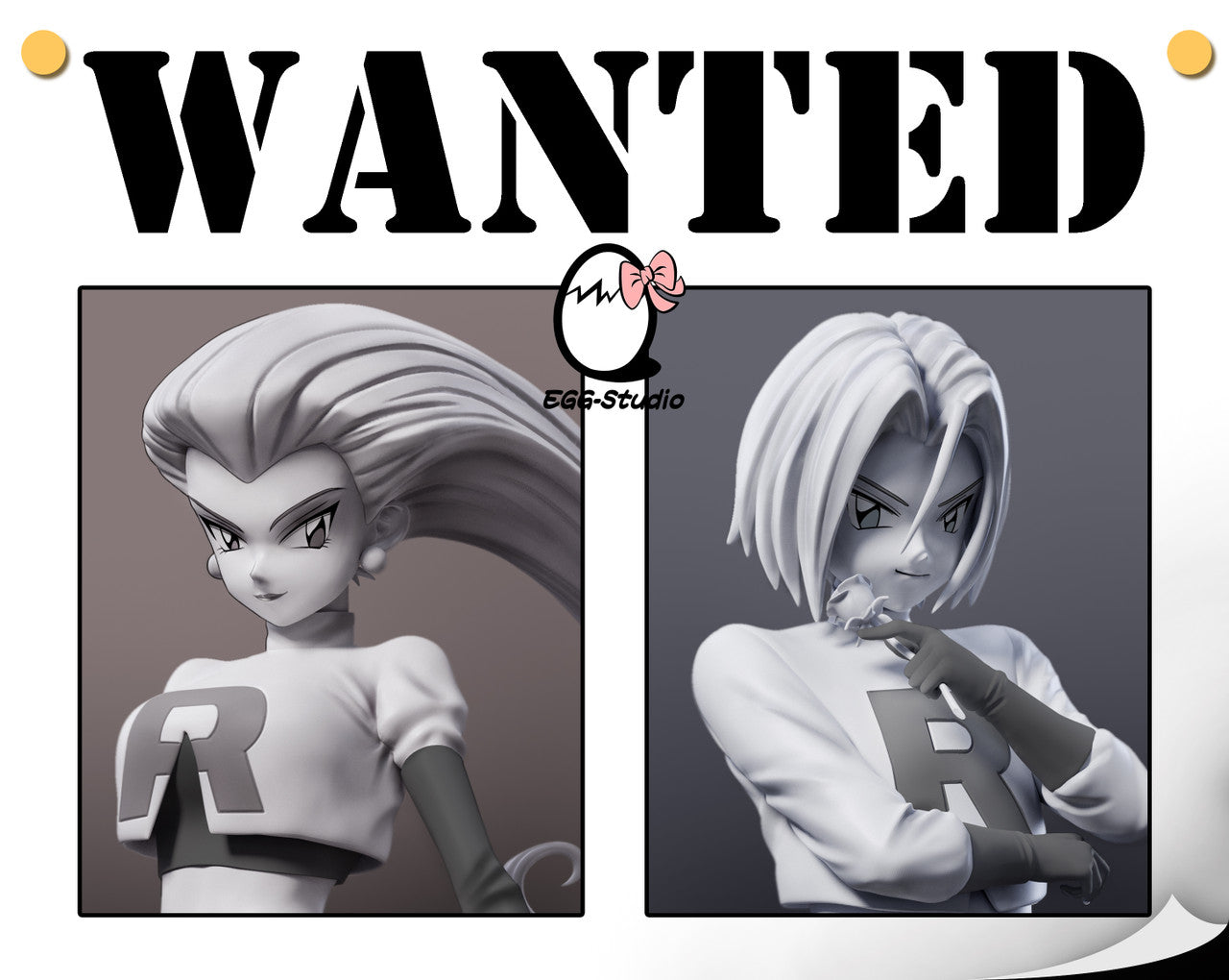 ポケモンガレージキット　Team Rocket フィギュア EGG Studio Pokemon Team Rocket V2 EGG Studio
