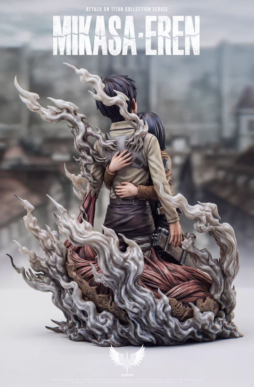 Attack on Titan - Mikasa & Eren | 1:6 Resin Statue | by Saoirse Studio