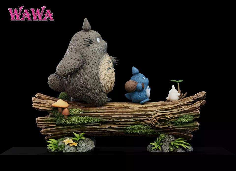 My Neighbor Totoro - Three Totoros | 1:2 Resin Statue | by WAWA Studio