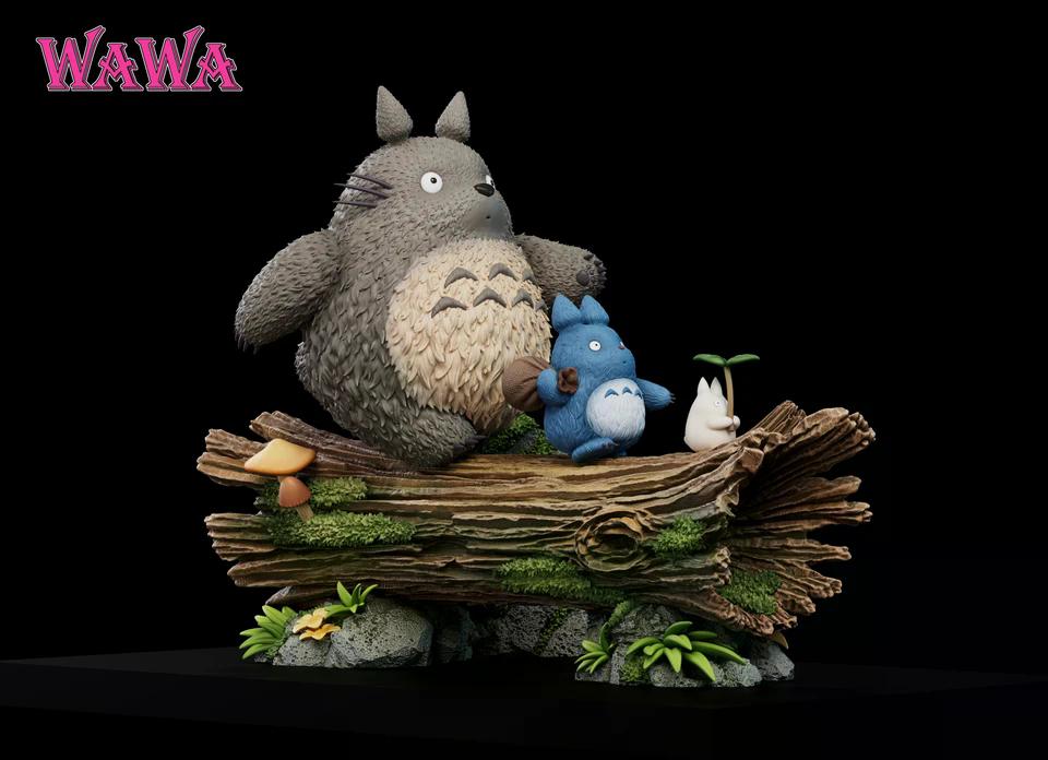 My Neighbor Totoro - Three Totoros | 1:2 Resin Statue | by WAWA Studio
