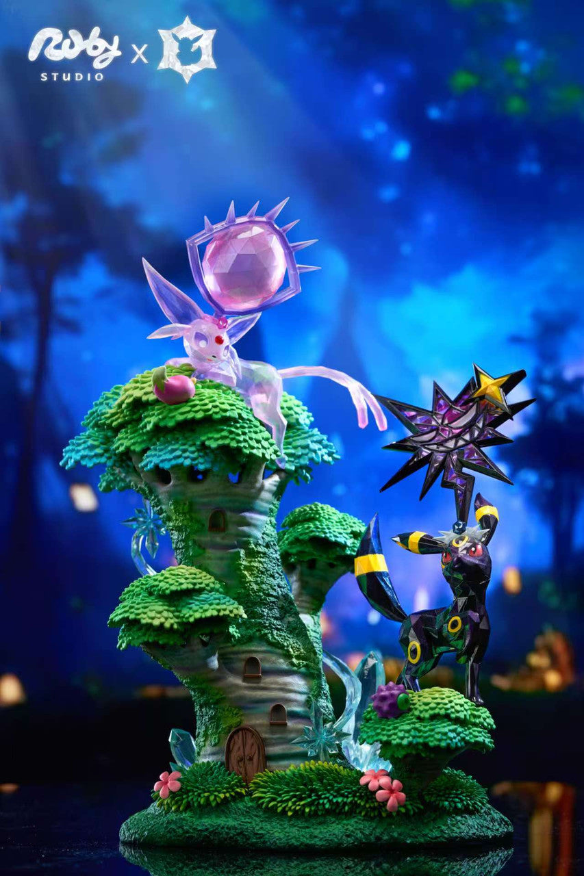 Pokemon - Espeon & Umbreon | Resin Statue | by Ruby Studio