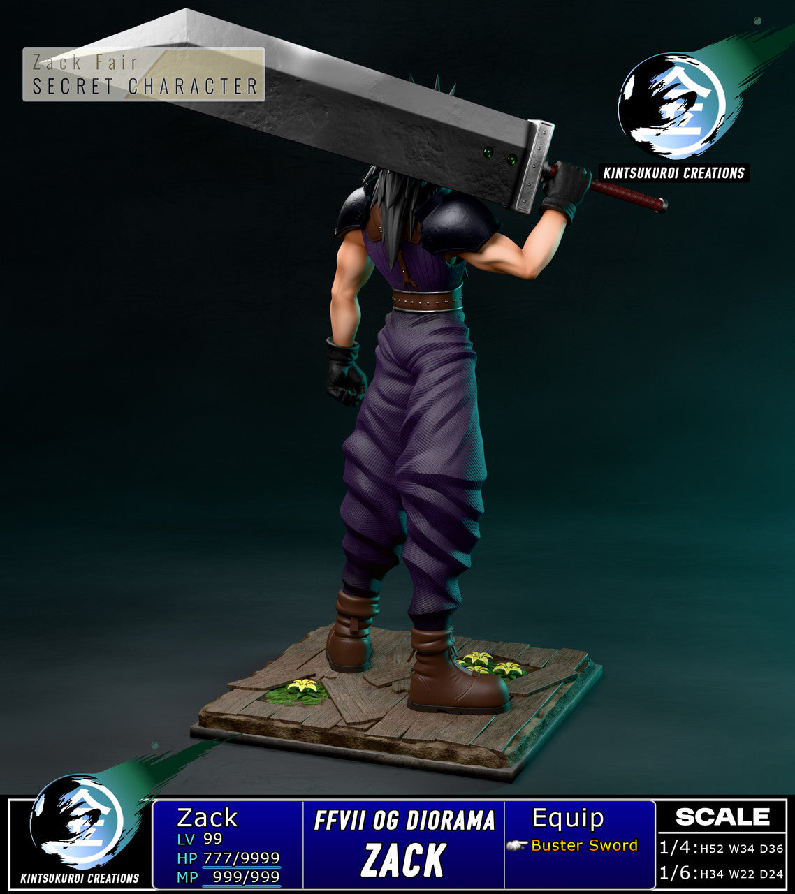 Final Fantasy - FFVII ZACK OG | 1:6/1:4 Resin Statue | by Kintsukuroi Creations Studio