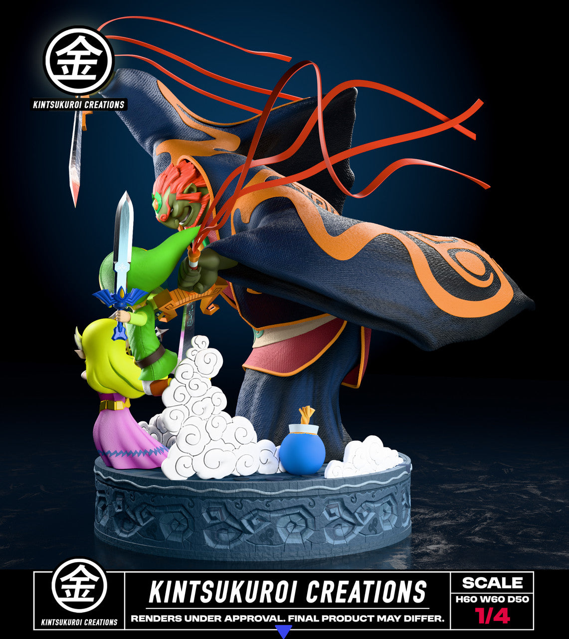 The Legend of Zelda - Wind Waker Final Battle Diorama | 1:6/1:4 Resin Statue | by Kistsukuroi Creations
