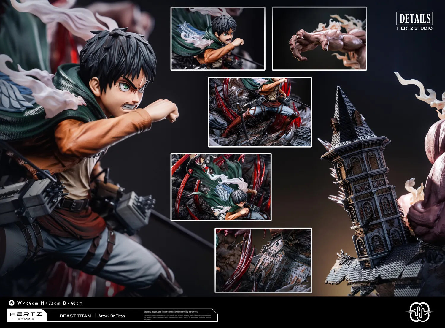 Attack on Titan - Eren Yeager | 1:6 Resin Statue | by Hertz Studio