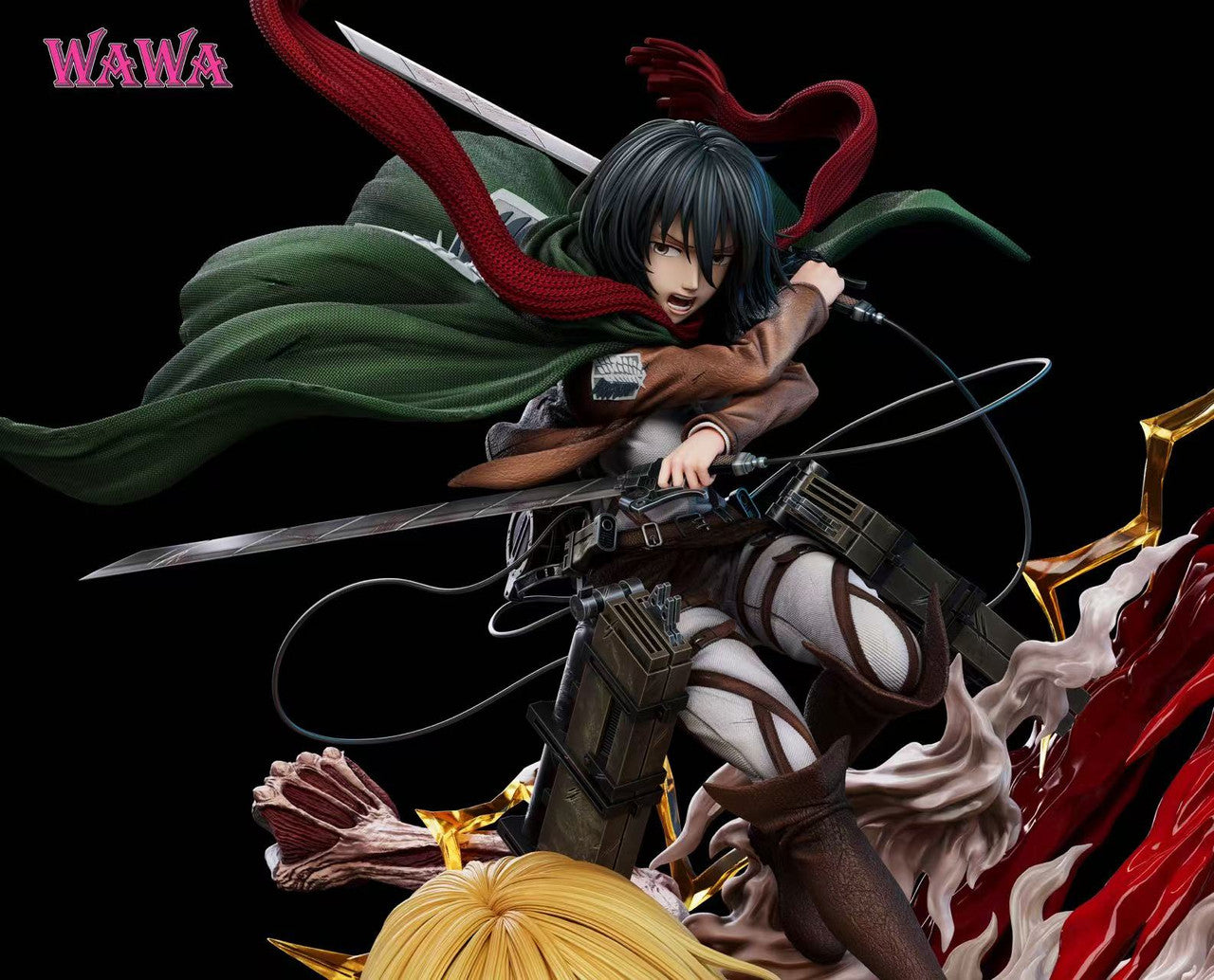Attack on Titan - Mikasa Ackerman & Female Titan | 1:4 Resin Statue | by WAWA Studio