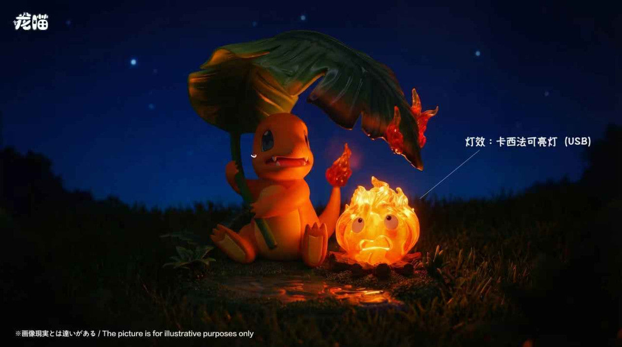Howl’s Moving Castle - Charmander & Calcifer | Resin Statue | by LongMiao Studio