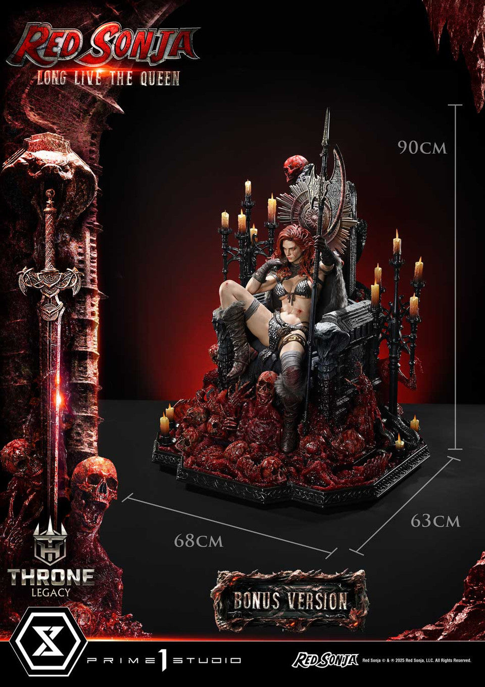 1/12レッドソニア　REDSONIA Red Sonja - Red Sonja | 1:3 Resin Statue | by Prime 1 Studio