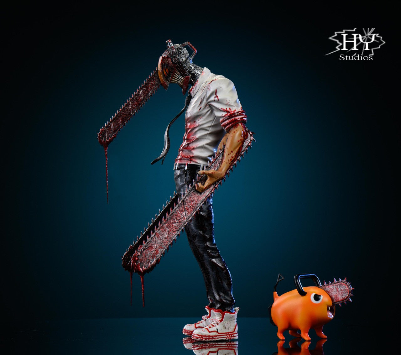 Chainsaw Man - Denji & Pochita | 1:6 Resin Statue | by HY Studio