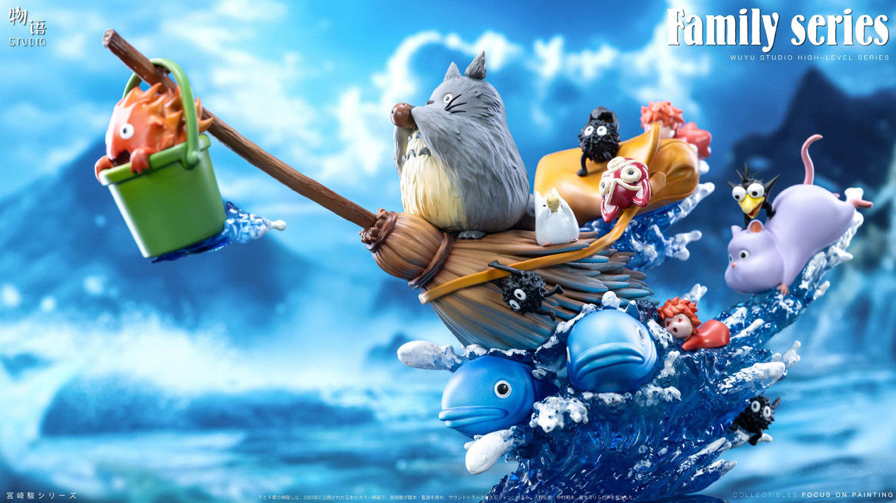 My Neighbor Totoro - Family Series Magic broomstick | Resin Statue | by WuYu Studio