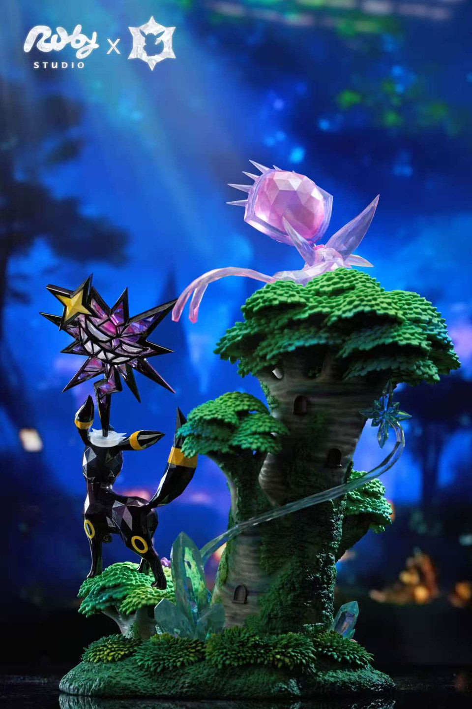 Pokemon - Espeon & Umbreon | Resin Statue | by Ruby Studio