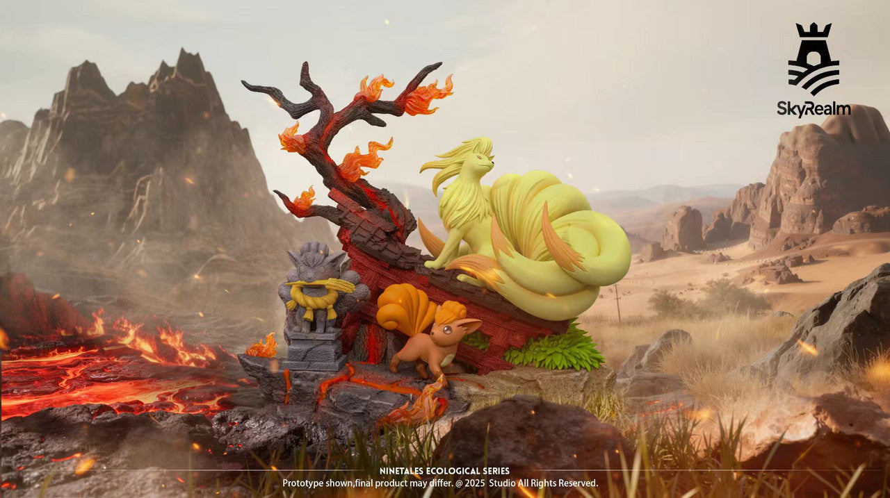 Pokemon - Ninetales & Vulpix | 1:20 Resin Statue | by SkyRealm Studio