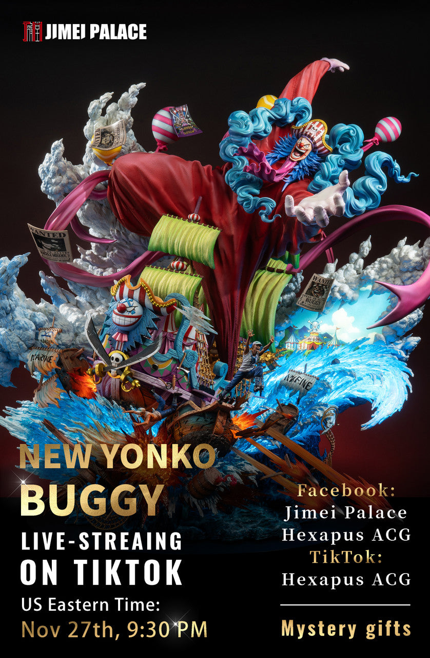 One Piece - New Yonko Buggy | Resin Statue | by Jimei Palace Studio