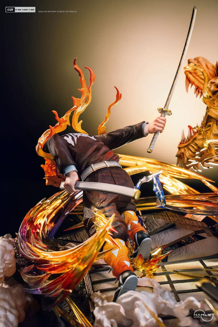 Demon Slayer - Flaming Thunder God Zenitsu Agatsuma | 1:5 Resin Statue | by Hamlet Studio