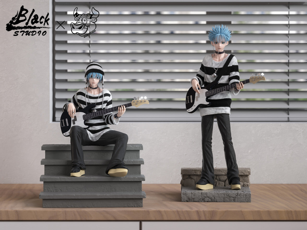 ひ*꒱様 NANAとSHIN フィギュア キ−ホルダ− NANA - Okazaki Shinichi | 1:6 Resin Statue | by Black & NiuZi