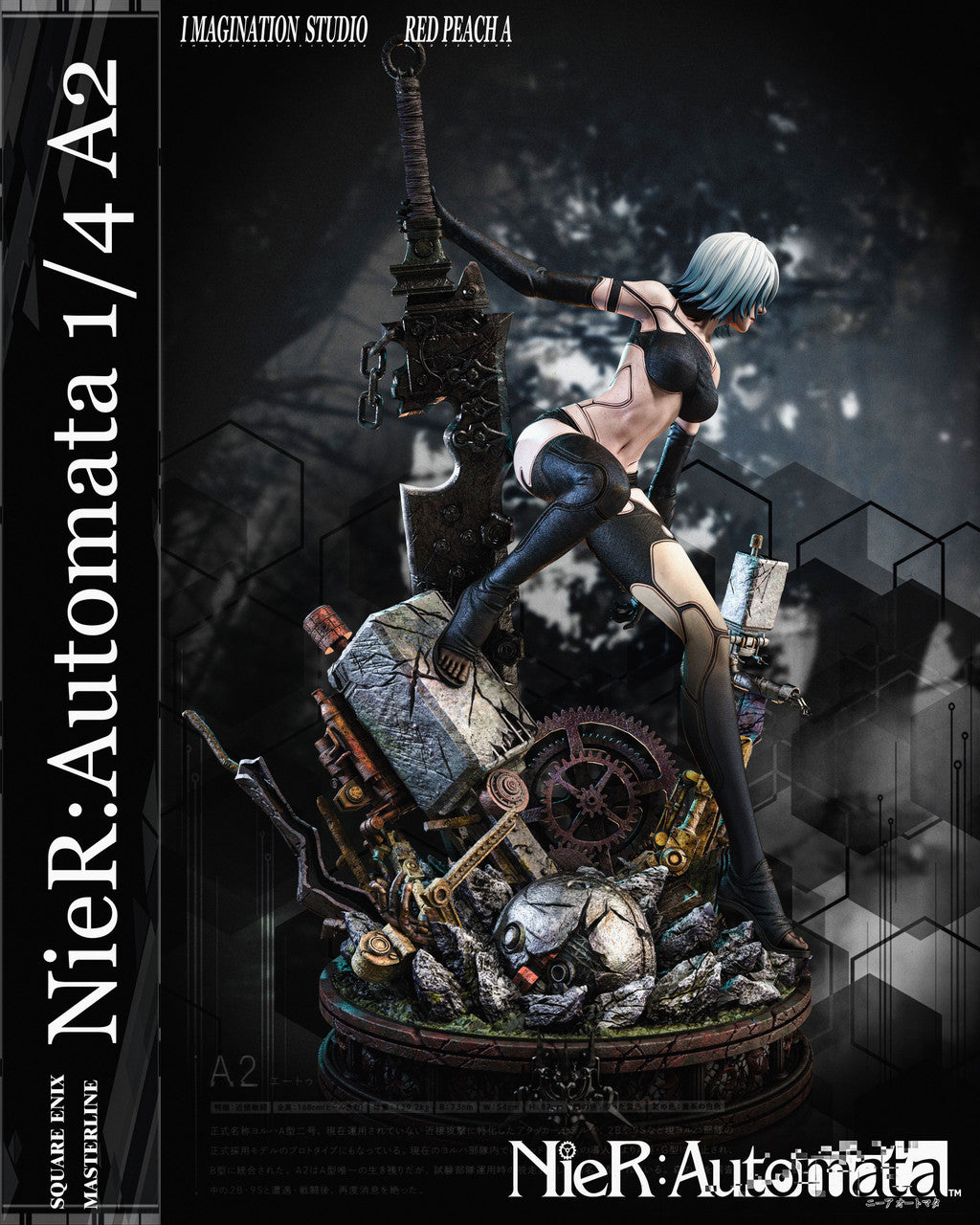 Nier: Automata - A2 | 1:4 Resin Statue | by Imagination Studio & Red Peach A Studio