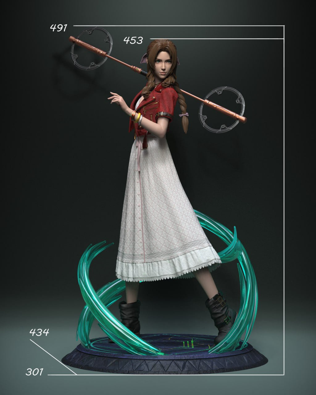 Final Fantasy - Aerith FF7 Remake | Resin Statue | by Solar Studio