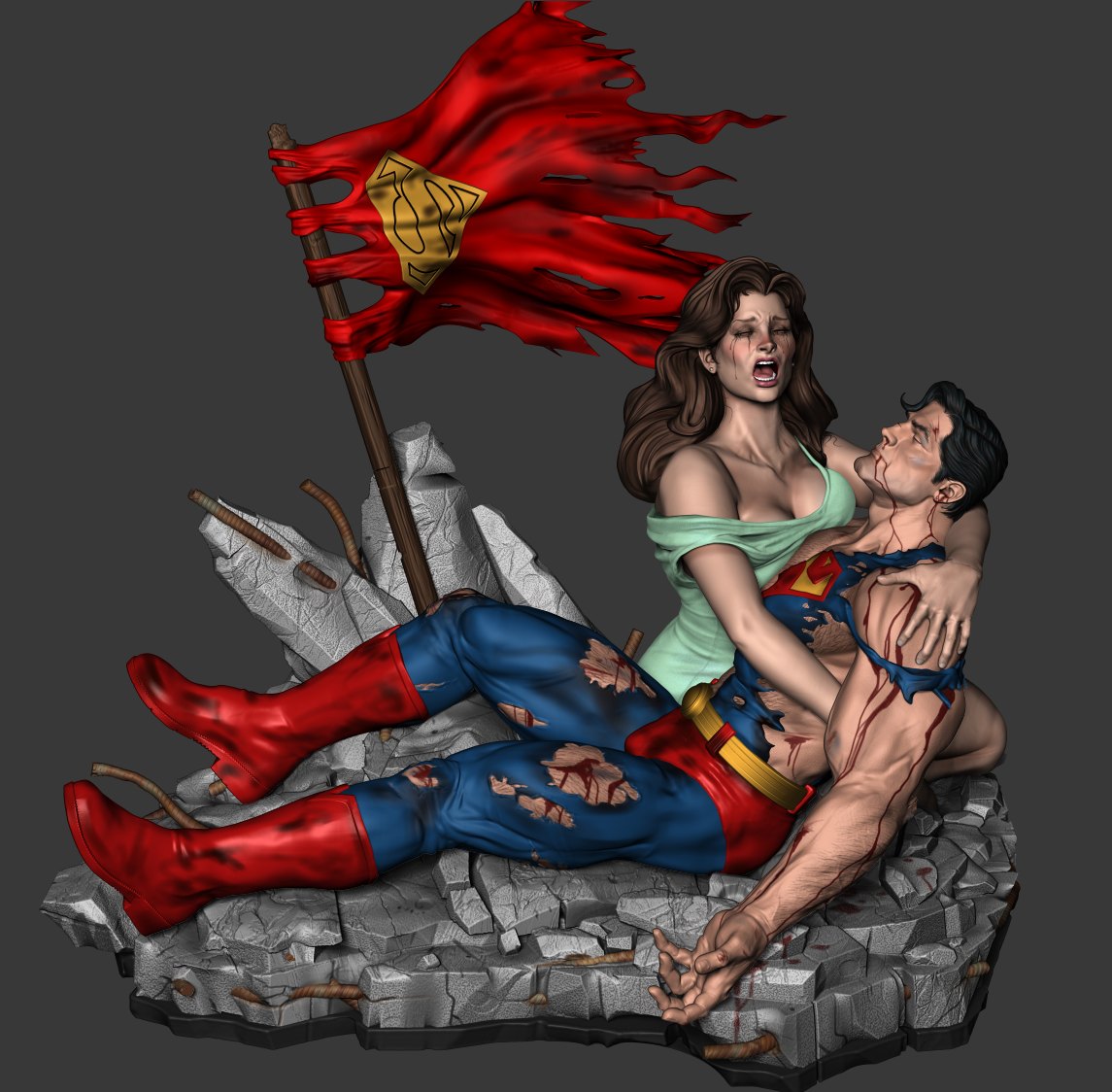 DC Comics - Death Of Superman | 1:4 Resin Statue | von MFA Collectibles