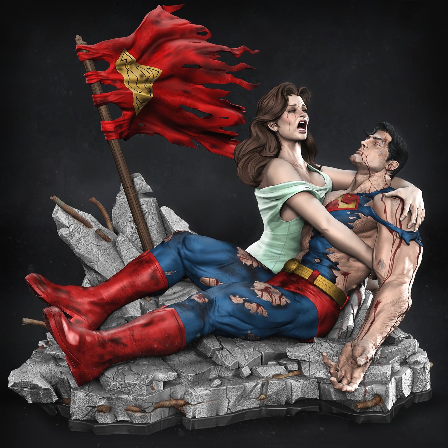 DC Comics - Death Of Superman | 1:4 Resin Statue | von MFA Collectibles