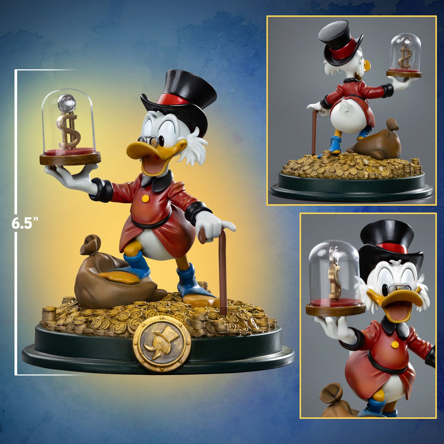 Disney Duck universe - Uncle Scrooge McDuck and Nephews | 1:10 Resin Statue | by Iron Studios