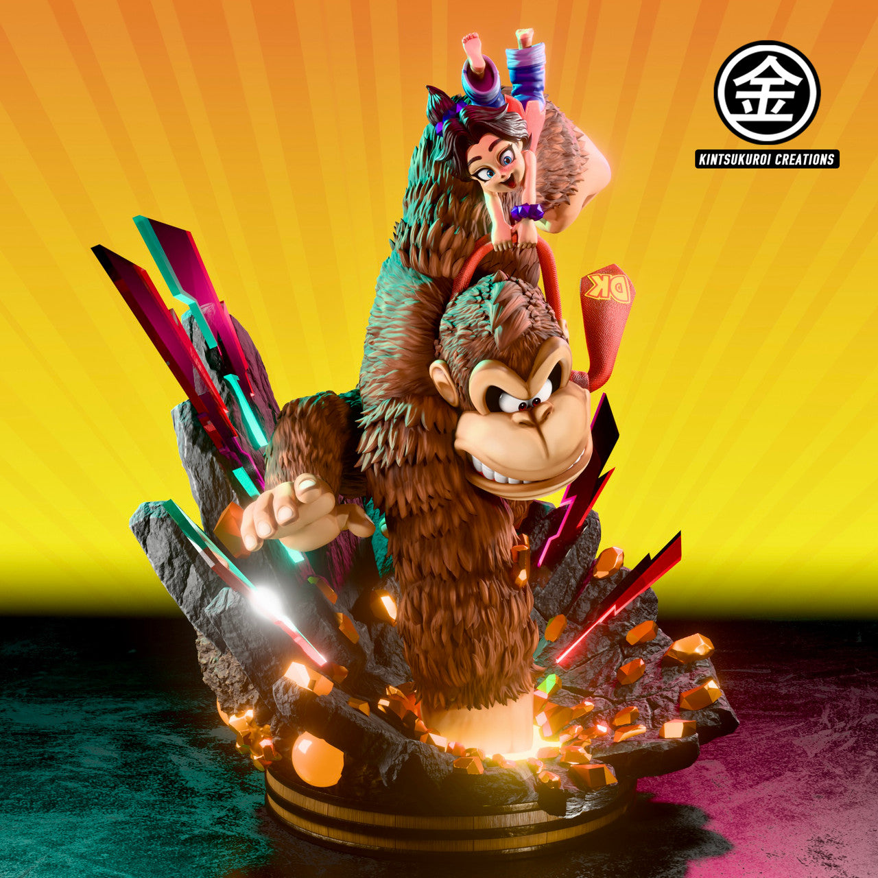 Donkey Kong - Banana Diorama | 1:4 Resin Statue | by Kintsukuroi Creations