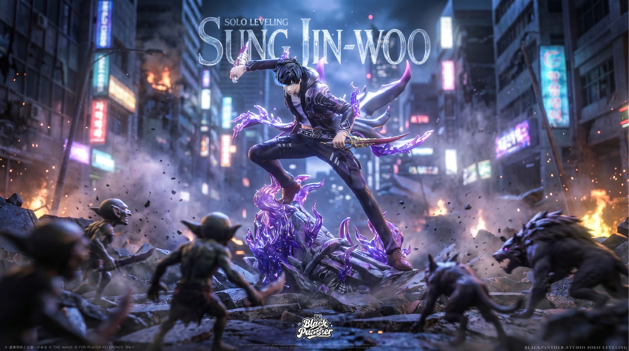 Solo Leveling - Sung Jin-Woo & Cha Hae-In | 1:6 Resin Statue | by Black Panther Studio