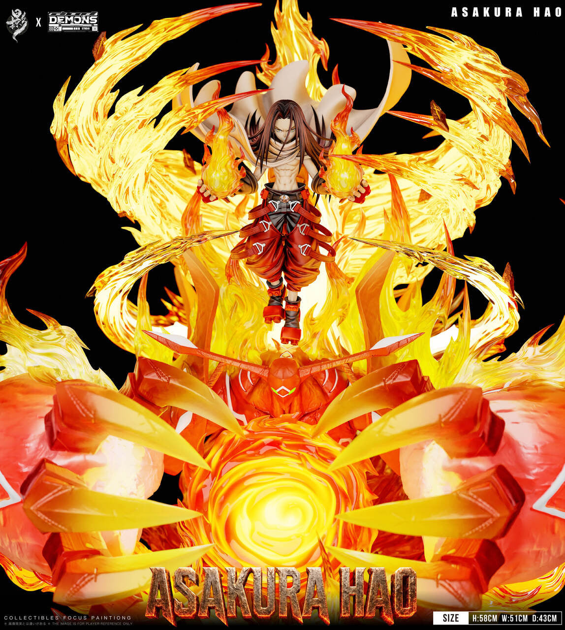 Shaman King - Asakura Hao | Resin Statue | by LueYing × Demons Studio