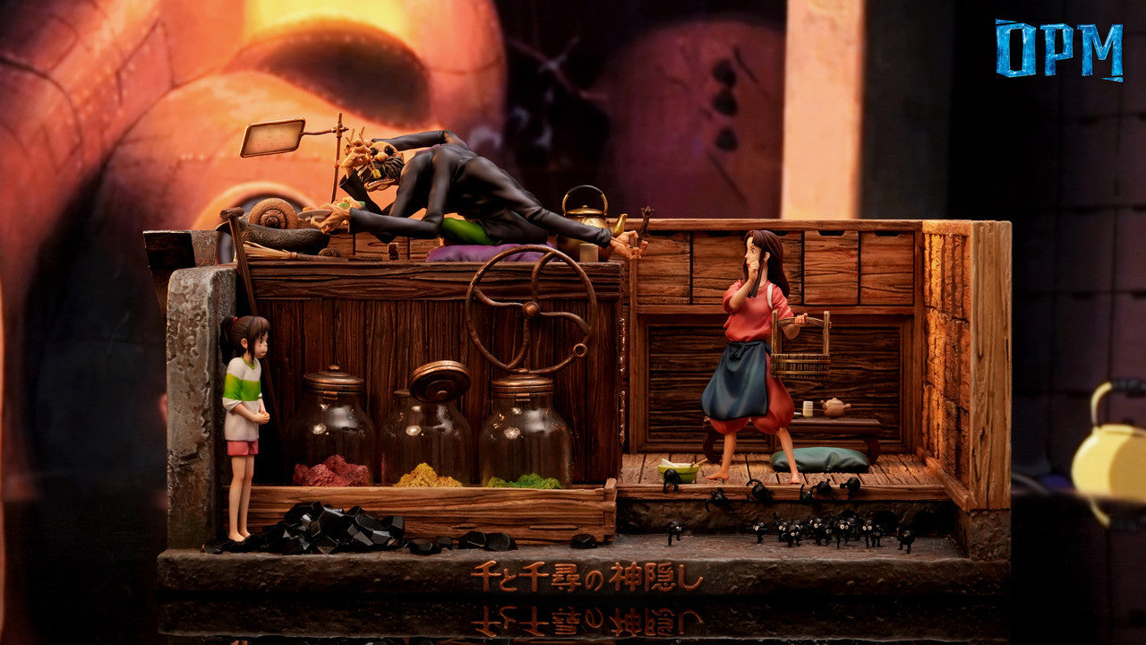 Spirited Away - Chihiro & Kamaji & Lin | Resin Statue | by OPM Studio