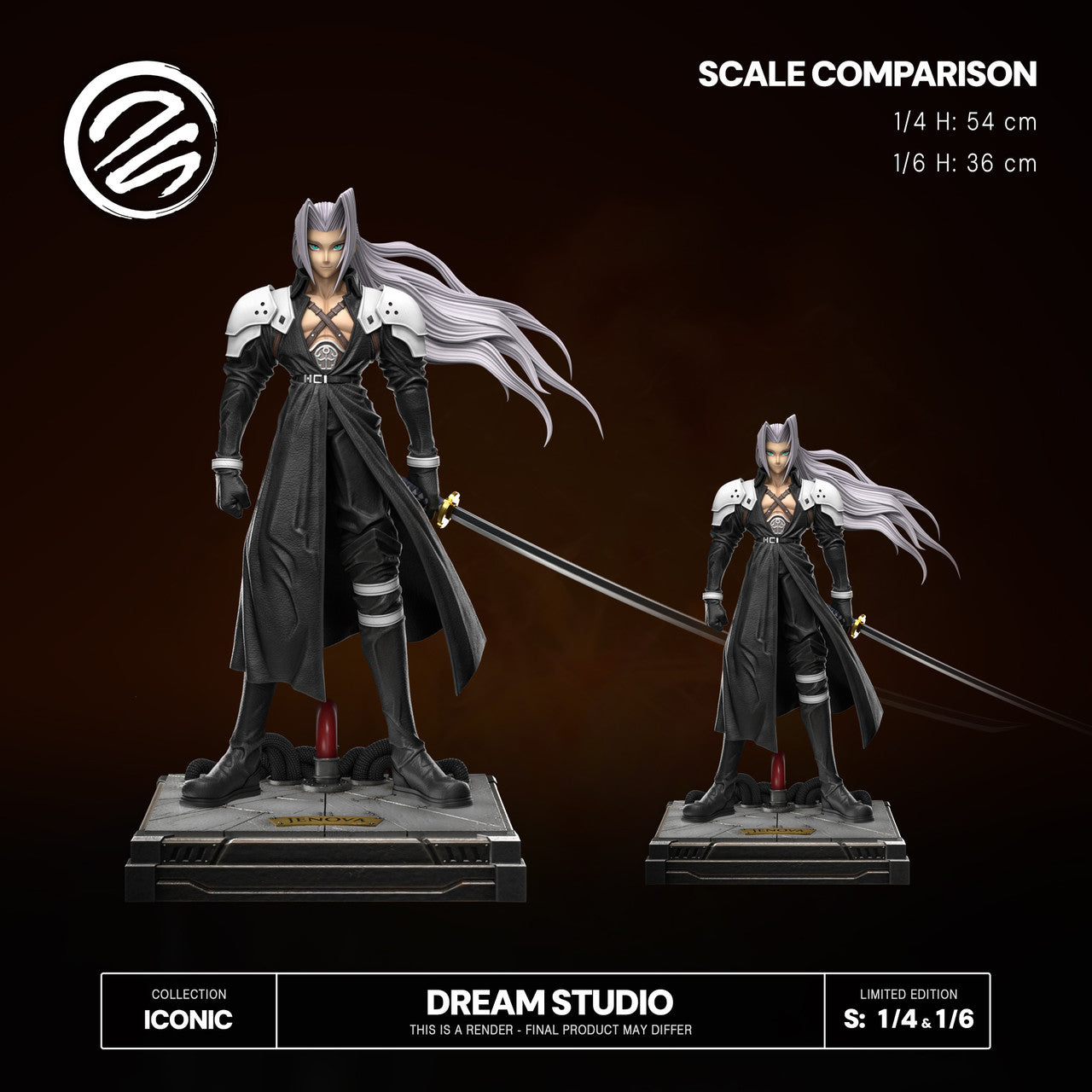 Final Fantasy - OG Sephiroth FFVII | 1:6/1:4 Resin Statue | by Dream Studio