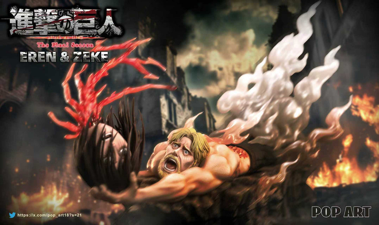 Attack on Titan - Eren & Zeke | 1:6 Resin Statue | by Pop.Art Studio