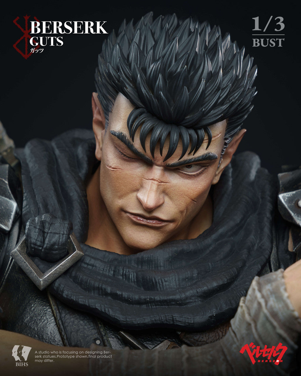 Berserk - Guts The Black Swordsman's Berserk Moment Bust | 1:3 Resin Statue | by BIHS Studio