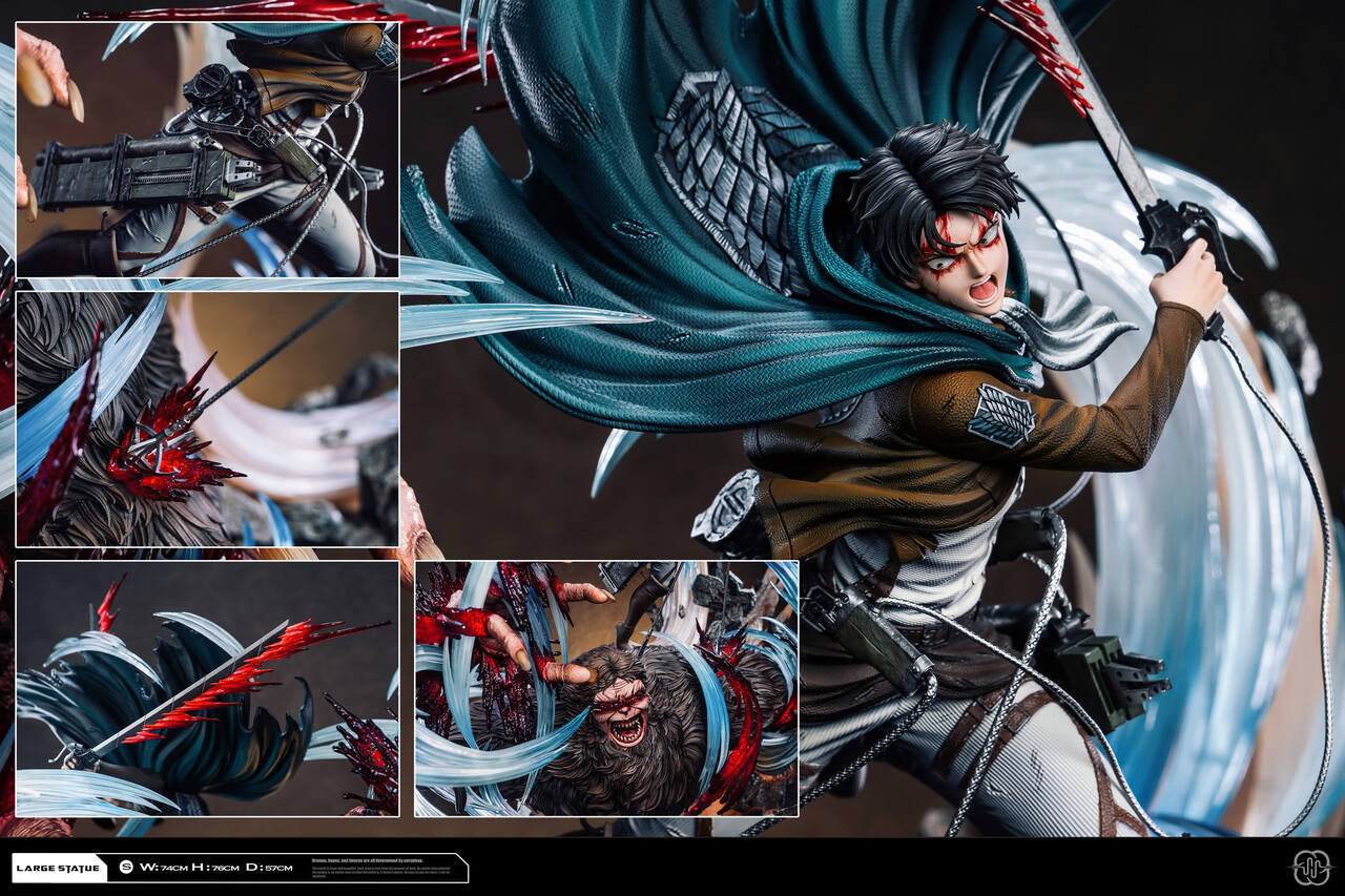 Attack on Titan - Levi vs Zeke 2.0 | Resin Statue | by Hertz Studio