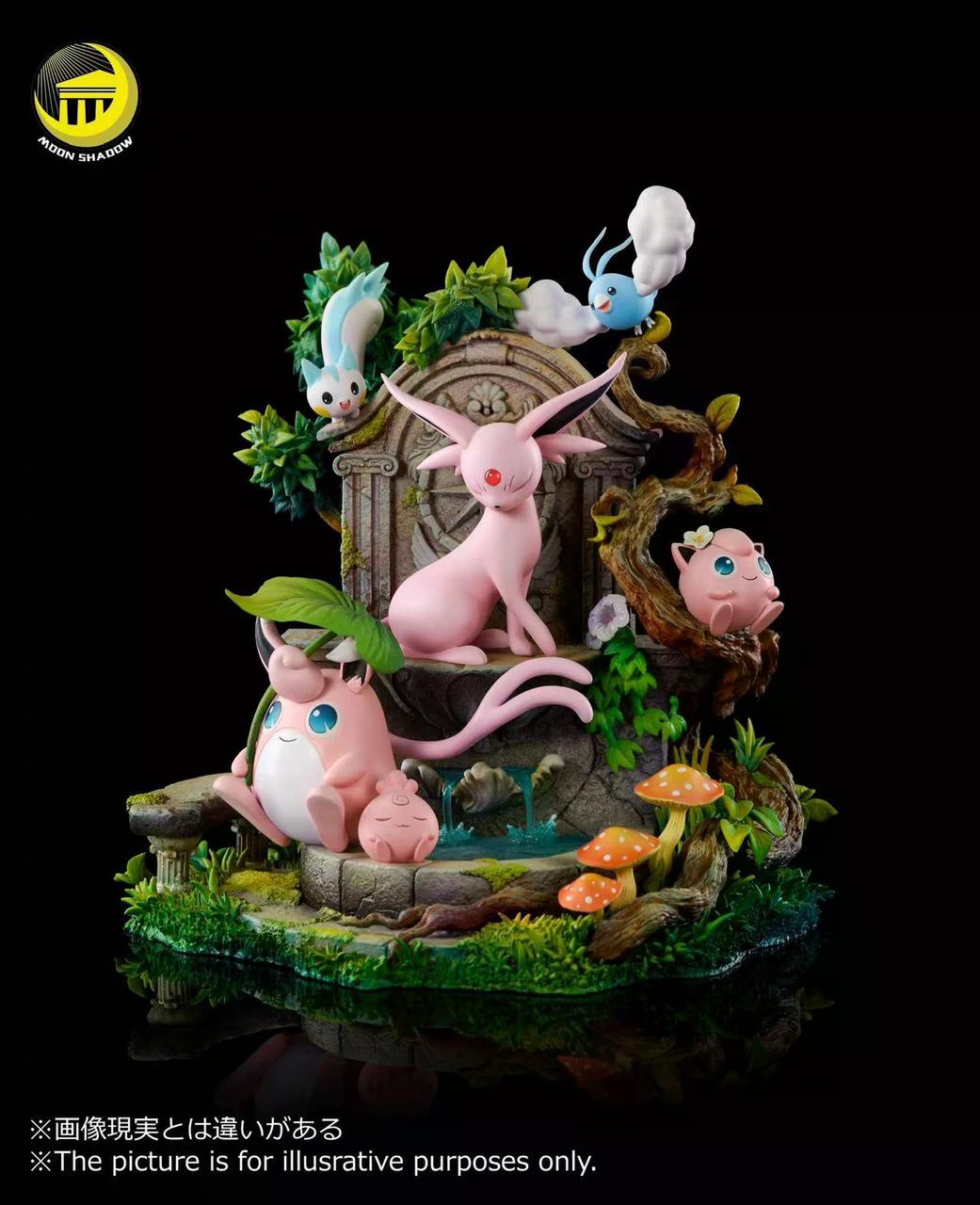 Pokemon - Espeon Family | Resin Statue | by Moon Shadow Studio