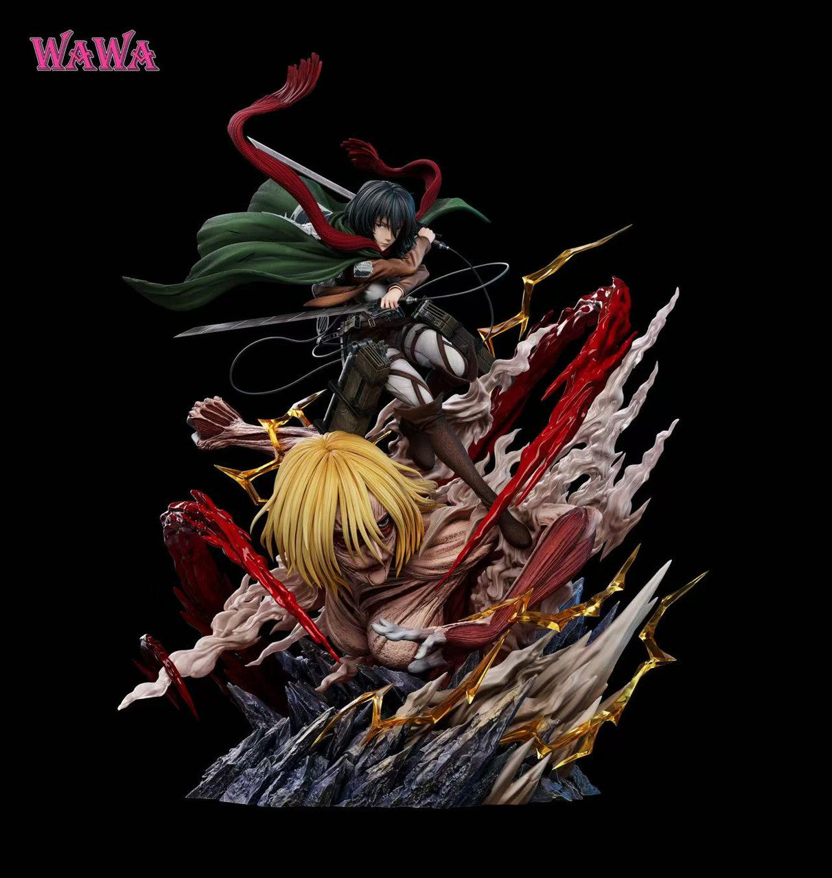 Attack on Titan - Mikasa Ackerman & Female Titan | 1:4 Resin Statue | by WAWA Studio