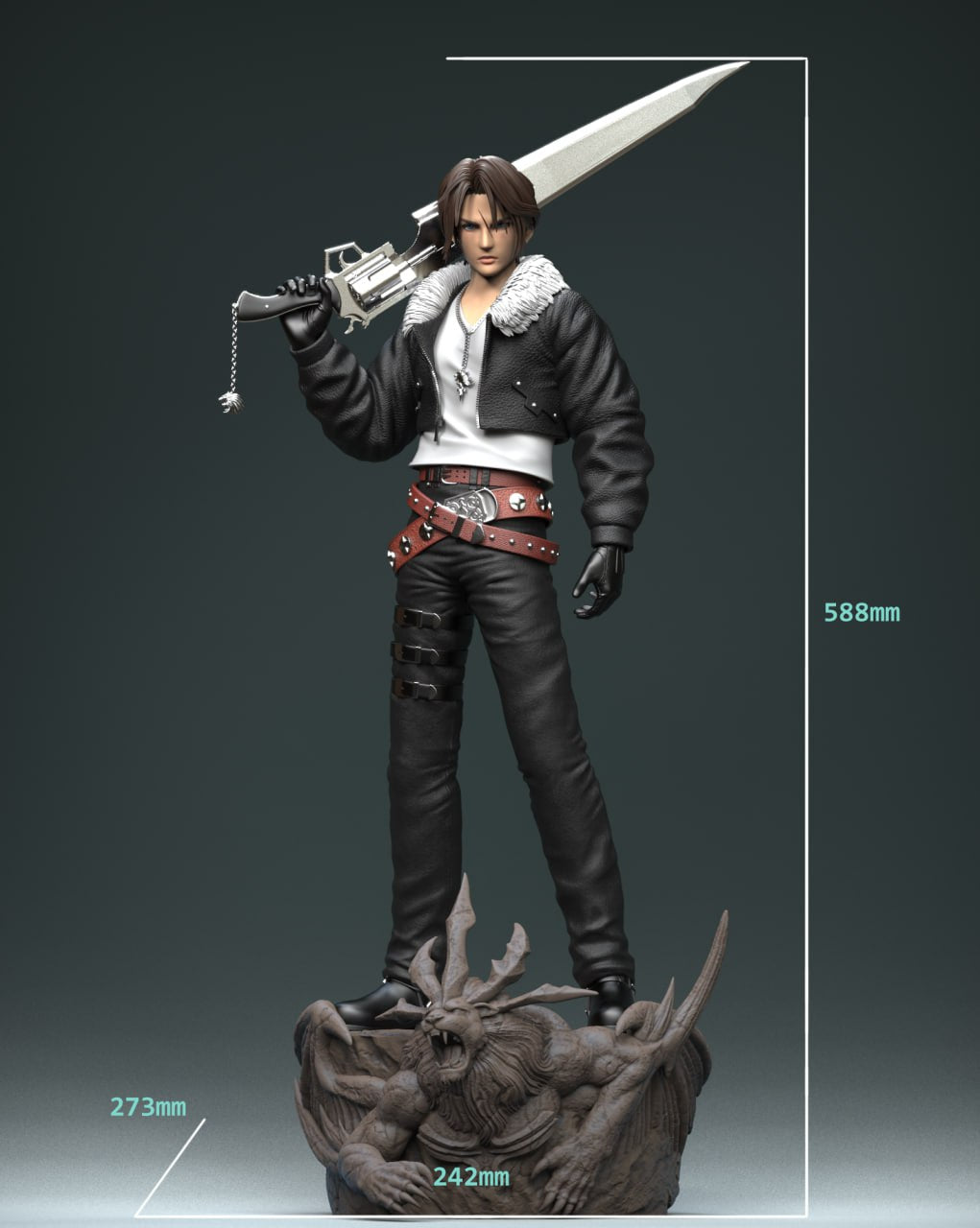 Final Fantasy - Squall | 1:4 Resin Statue | by Solar Studio