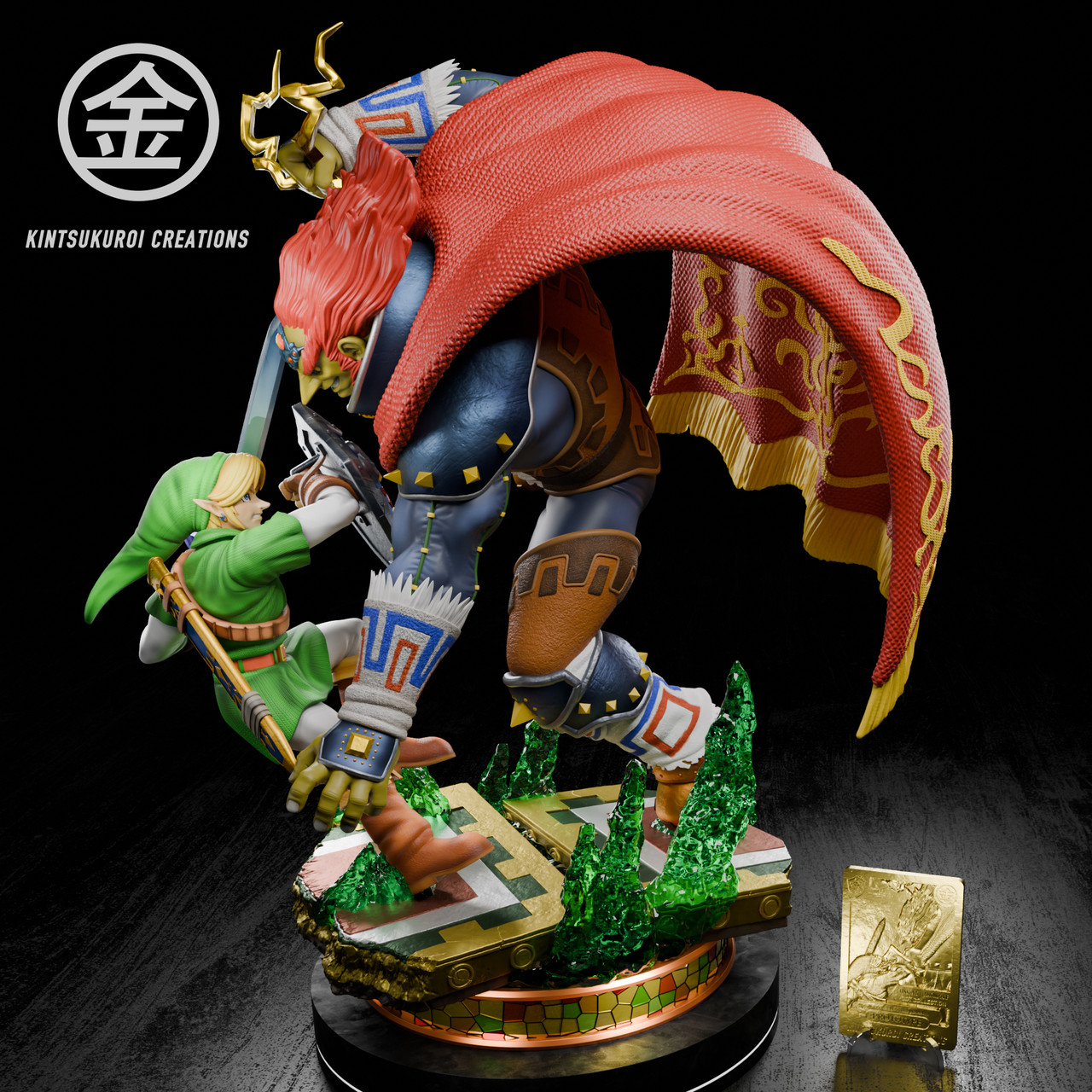 Legend of Zelda - Link vs. Ganondorf | 1:4 Resin Statue | von Kintsukuroi Creations Studio