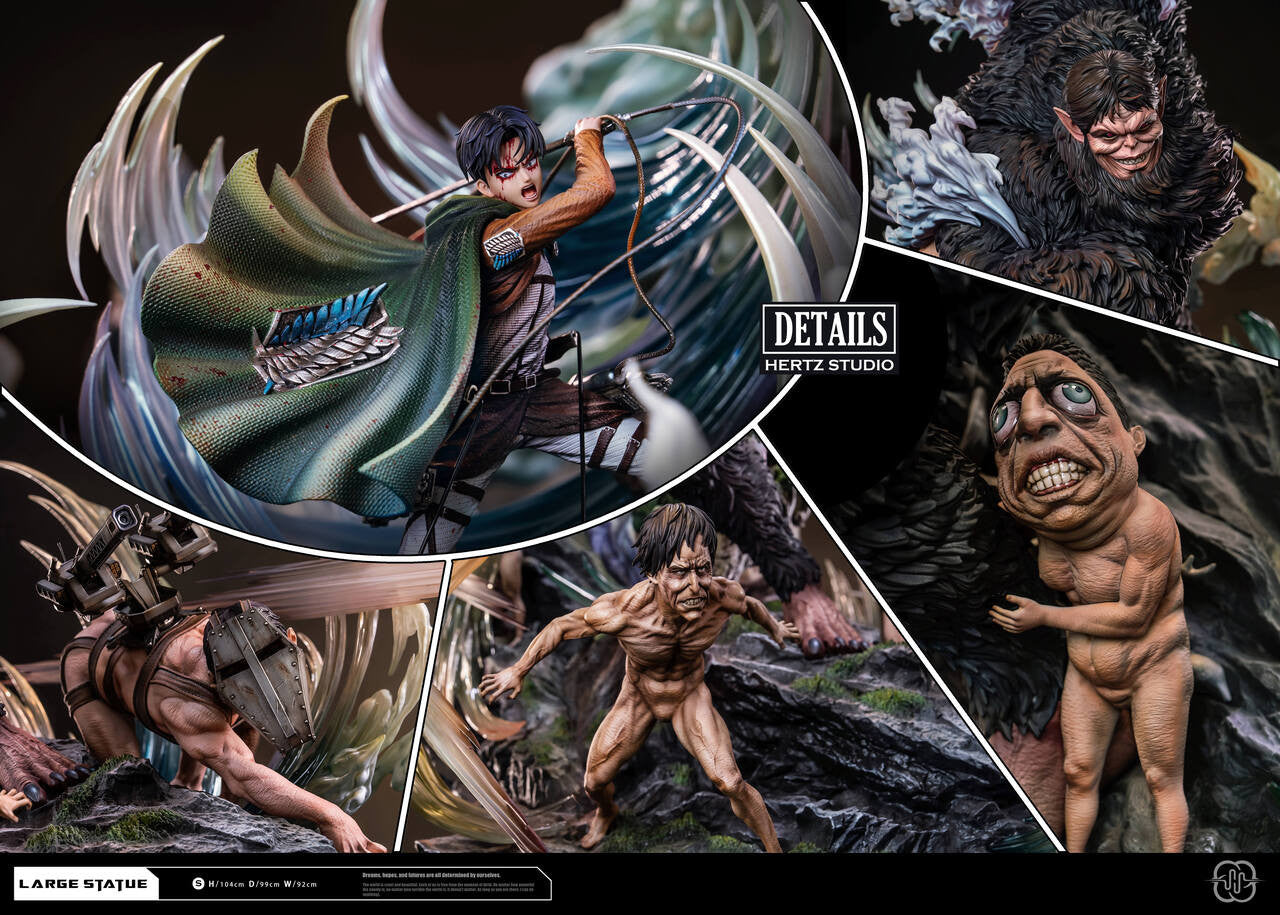 Attack on Titan - Levi vs. Beast 3.0 | Resin Statue | by Hertz Studio