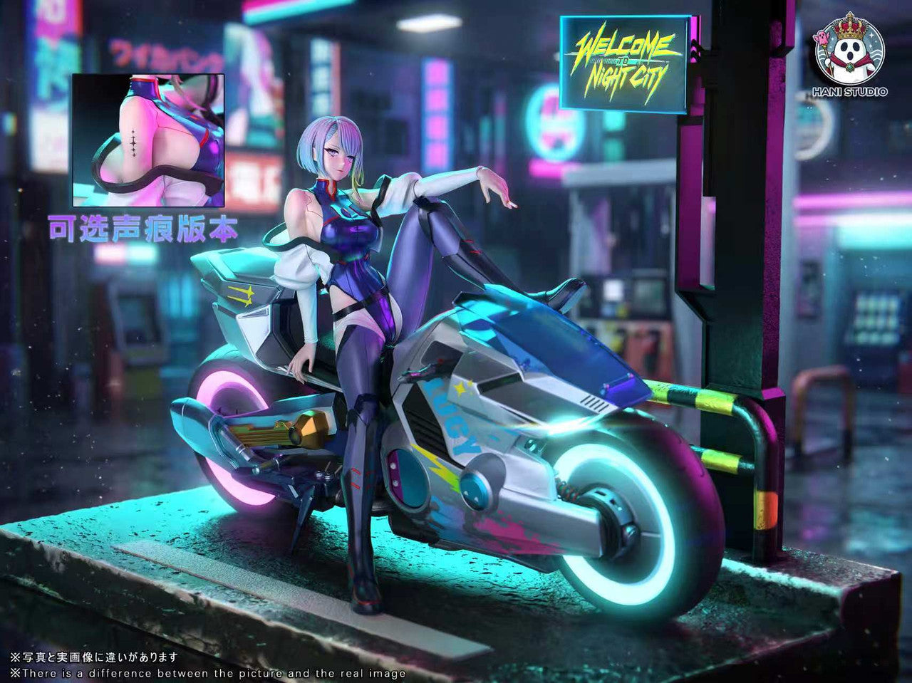 Cyberpunk - Motorcycle Lucy | 1:6 Resin Statue | by Hani Studio