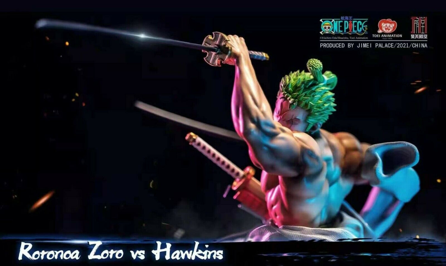 One Piece - Roronoa Zoro vs. Hawkins |1:4 Resin Statue | von Jimei Palace Studio