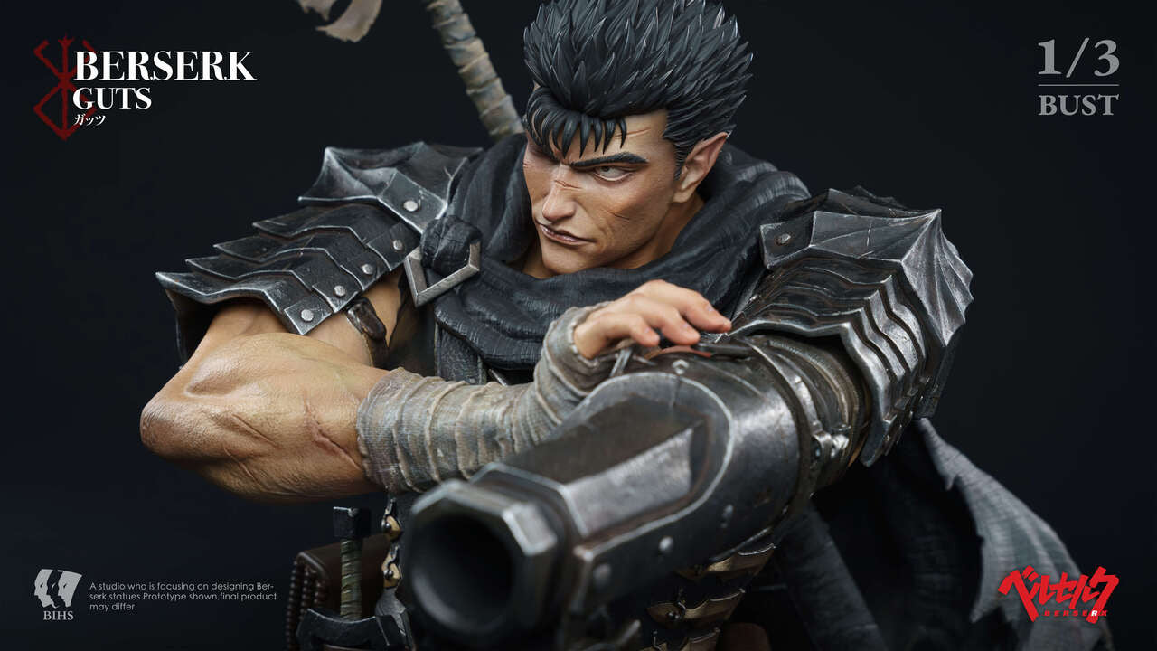 Berserk - Guts The Black Swordsman's Berserk Moment Bust | 1:3 Resin Statue | by BIHS Studio