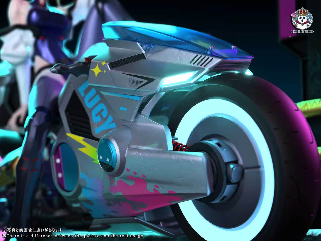 Cyberpunk - Motorcycle Lucy | 1:6 Resin Statue | by Hani Studio