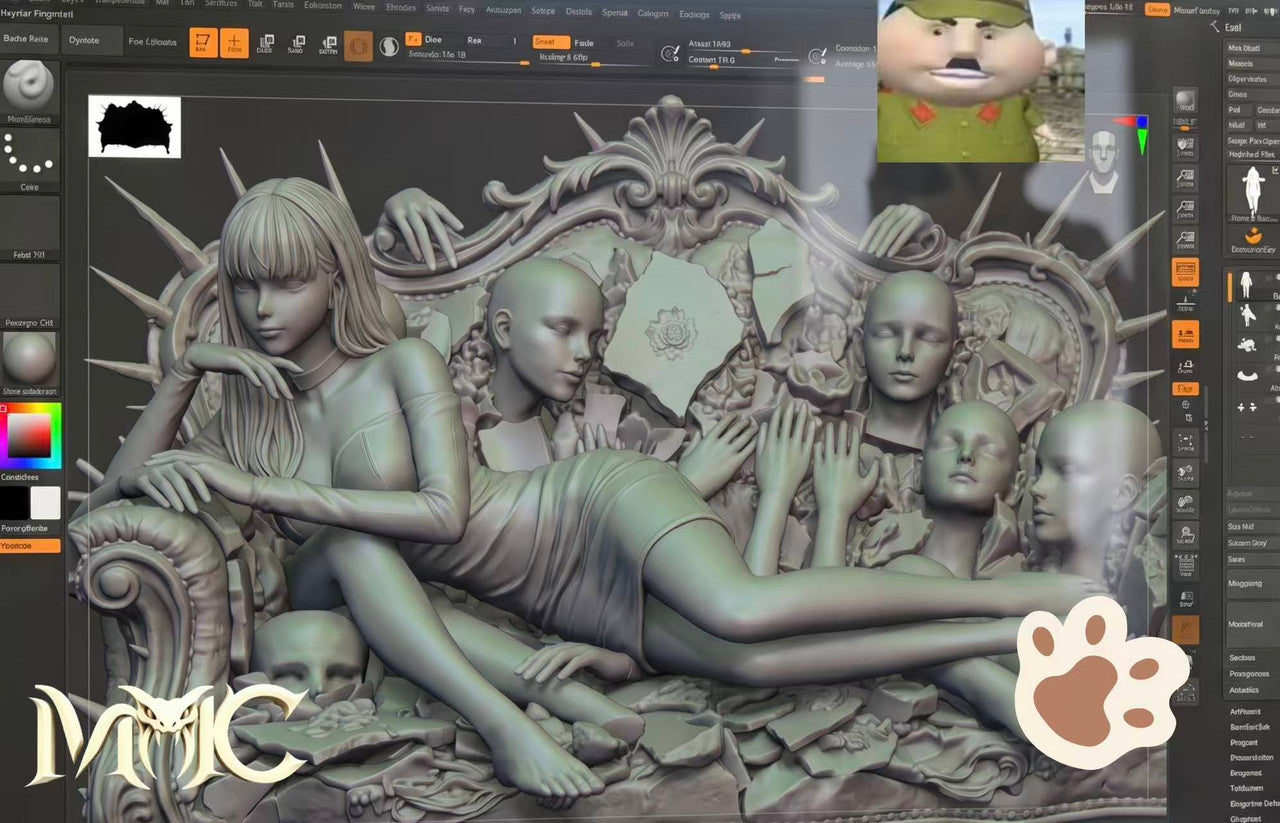 The throne of autophagy Sadako Yamamura | 1:4 Resin Statue | by MMC Studio