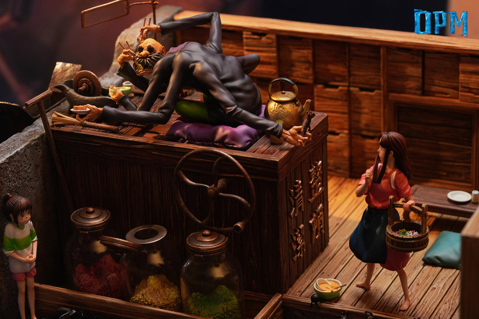 Spirited Away - Chihiro & Kamaji & Lin | Resin Statue | by OPM Studio