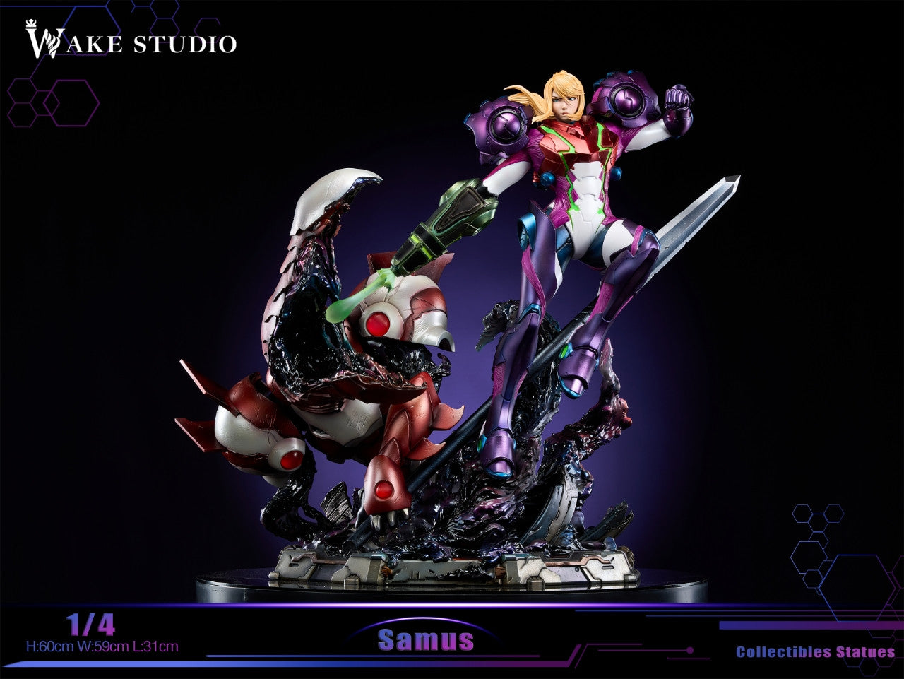 Metroid - Samus | 1:4 Resin Statue | by Wake Studio