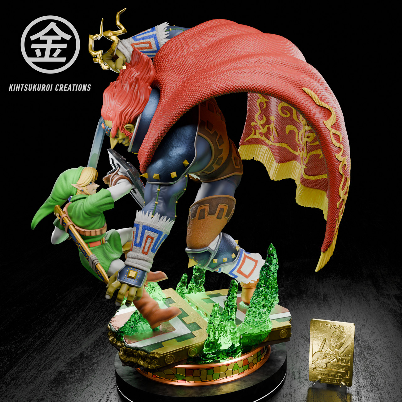 Legend of Zelda - Link vs. Ganondorf | 1:4 Resin Statue | von Kintsukuroi Creations Studio