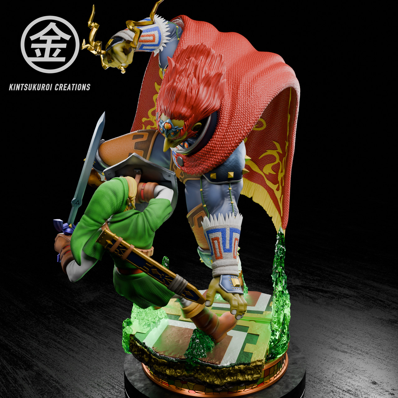 Legend of Zelda - Link vs. Ganondorf | 1:4 Resin Statue | von Kintsukuroi Creations Studio