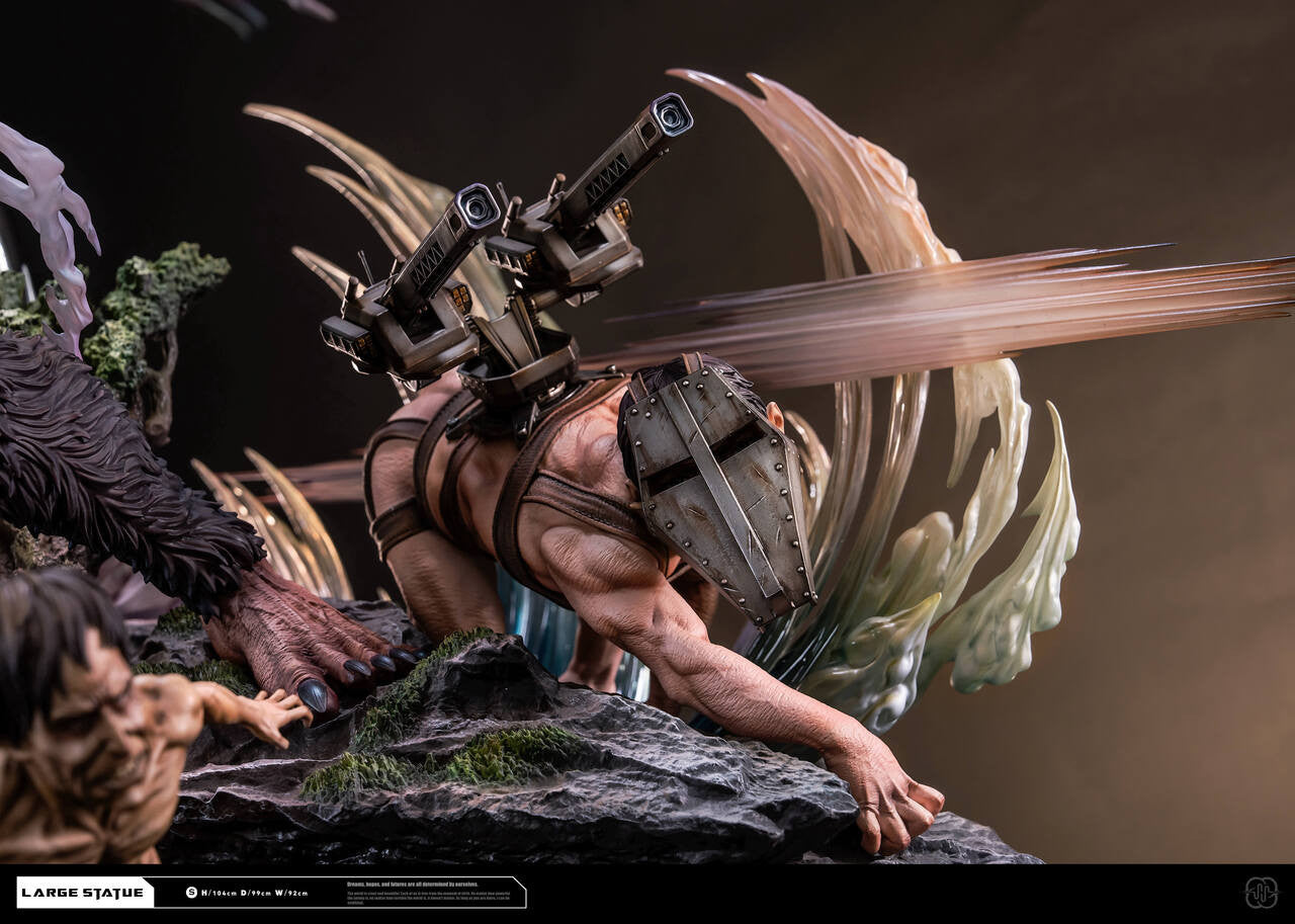 Attack on Titan - Levi vs. Beast 3.0 | Resin Statue | by Hertz Studio